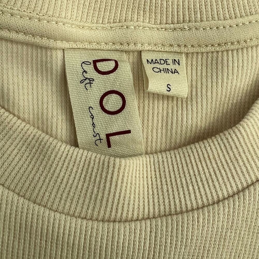 Anthropologie Dolan Lace Puff-Sleeve Top Sz S tan - Picture 6 of 9